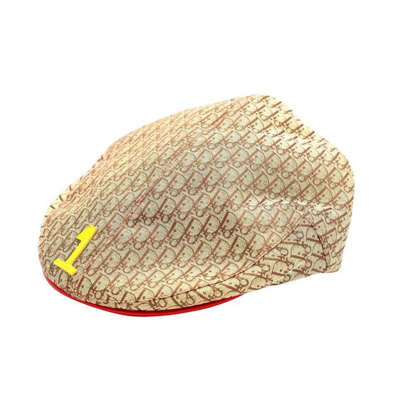 John Galliano for Christian Dior Rasta Logo Hat #1 Brown Trotter - Picture 1 of 11